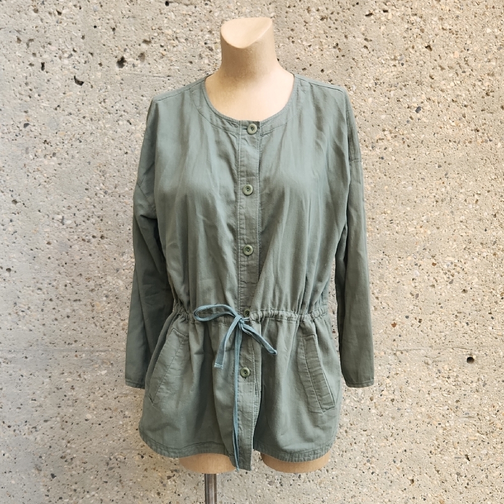 Eileen Fisher olive green jacket